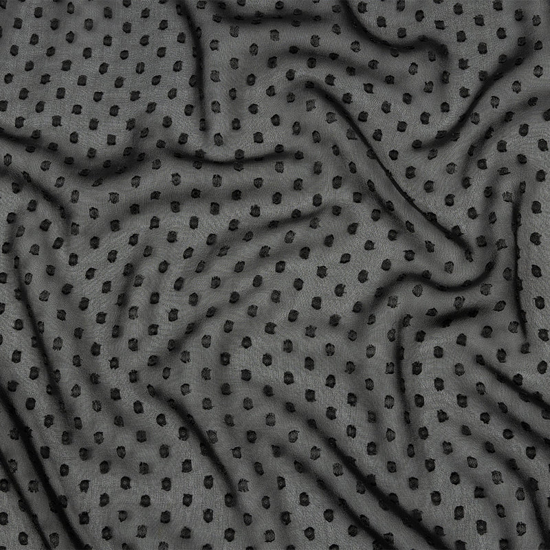 Polyester Swiss Dot - Black - Mood Exclusive Annamae Collection