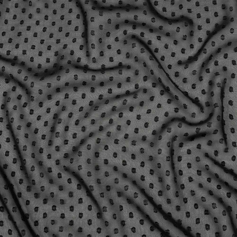 Polyester Swiss Dot - Black - Mood Exclusive Annamae Collection