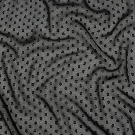 Polyester Swiss Dot - Black - Mood Exclusive Annamae Collection