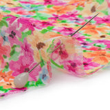 Viscose Georgette - Pink and Orange Floral - Isola Bella Print - Mood Exclusive Secret Garden Collection