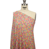 Viscose Georgette - Pink and Orange Floral - Isola Bella Print - Mood Exclusive Secret Garden Collection