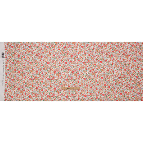 Viscose Georgette - Cream and Peach Floral - Poppy Hypnosis Print - Mood Exclusive Secret Garden Collection