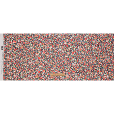 Viscose Georgette - Black and Peach Floral - Poppy Hypnosis Print - Mood Exclusive Secret Garden Collection