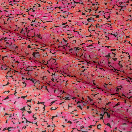 Viscose Georgette - Pink Floral - Titania's Dream Print - Mood Exclusive Secret Garden Collection