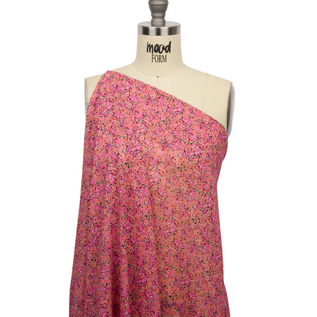 Viscose Georgette - Pink Floral - Titania's Dream Print - Mood Exclusive Secret Garden Collection