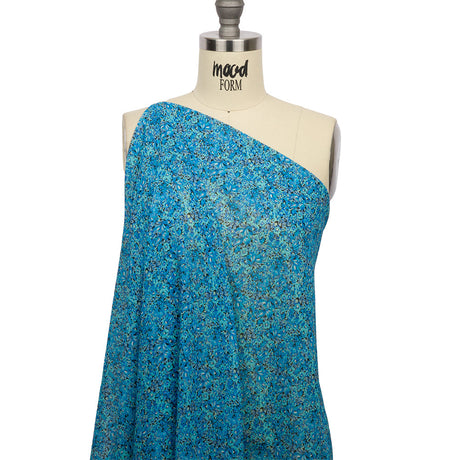 Viscose Georgette - Blue Floral - Titania's Dream Print - Mood Exclusive Secret Garden Collection
