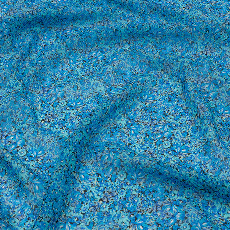 Viscose Georgette - Blue Floral - Titania's Dream Print - Mood Exclusive Secret Garden Collection