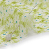 Viscose Georgette - Lime Green and White Floral - Sunday in the Park Print - Mood Exclusive Secret Garden Collection