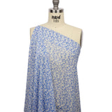 Viscose Georgette - Periwinkle and White Floral - Sunday in the Park Print - Mood Exclusive Secret Garden Collection