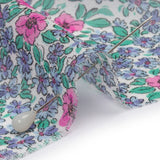 Viscose Georgette - Blue and Pink Floral - Springtime Saunter Print - Mood Exclusive Secret Garden Collection