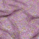 Viscose Georgette - Pink and Yellow Floral - Springtime Saunter Print - Mood Exclusive Secret Garden Collection