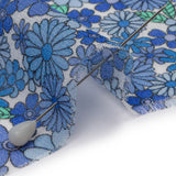 Viscose Georgette - Blue Floral - Strawberry Fields Print - Mood Exclusive Secret Garden Collection