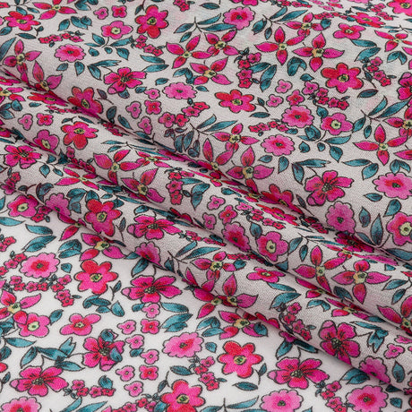 Viscose Georgette - Pink Floral - Botanical Stroll Print - Mood Exclusive Secret Garden Collection