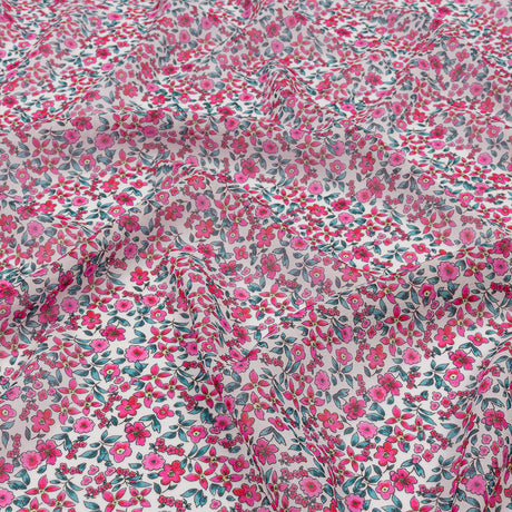 Viscose Georgette - Pink Floral - Botanical Stroll Print - Mood Exclusive Secret Garden Collection