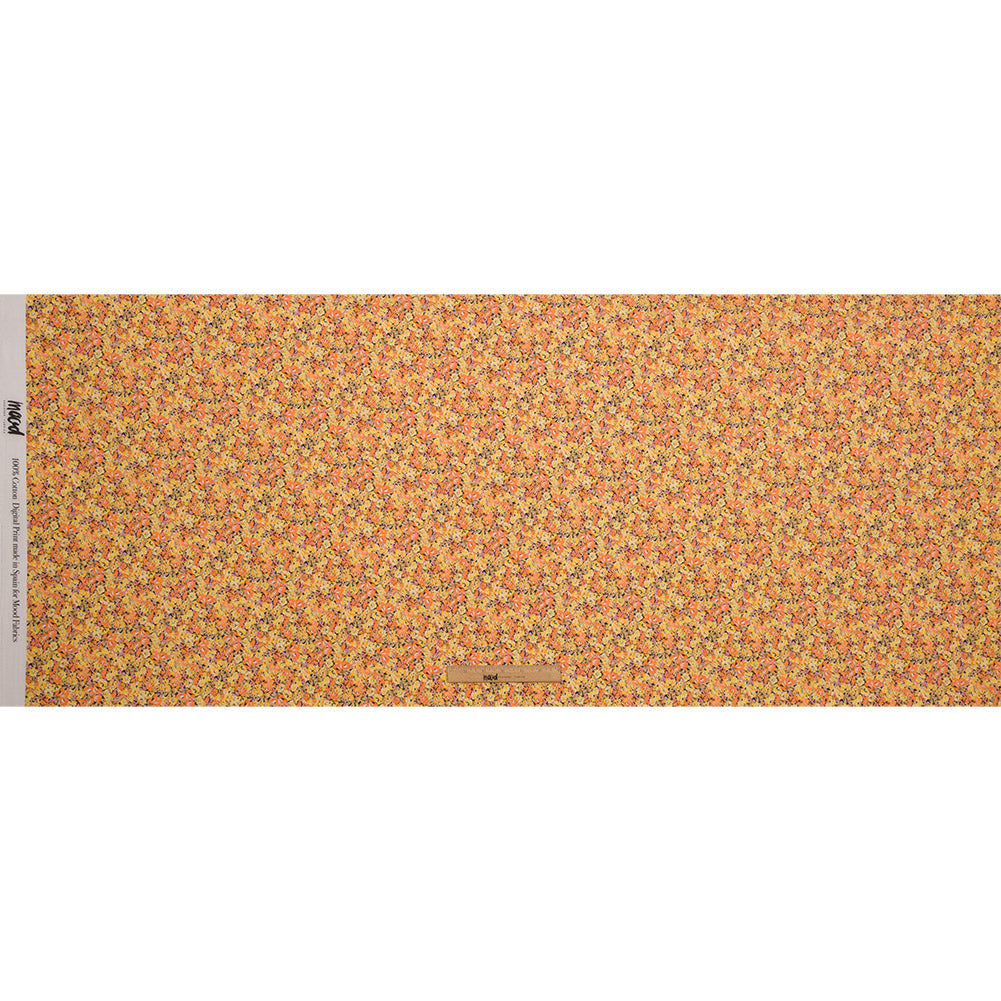 Cotton Poplin - Yellow and Orange Floral - Titania's Dream Print - Mood Exclusive Secret Garden Collection