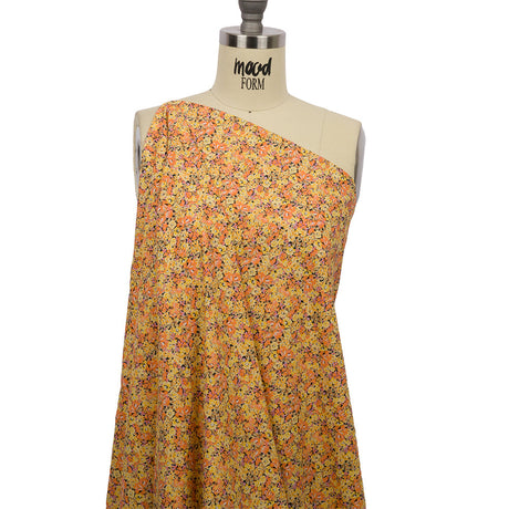 Cotton Poplin - Yellow and Orange Floral - Titania's Dream Print - Mood Exclusive Secret Garden Collection
