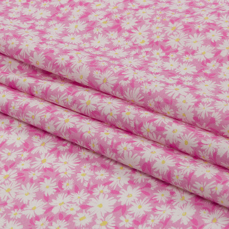 Cotton Poplin - Pink and White Floral - Sunday in the Park Print - Mood Exclusive Secret Garden Collection