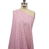 Cotton Poplin - Pink and White Floral - Sunday in the Park Print - Mood Exclusive Secret Garden Collection