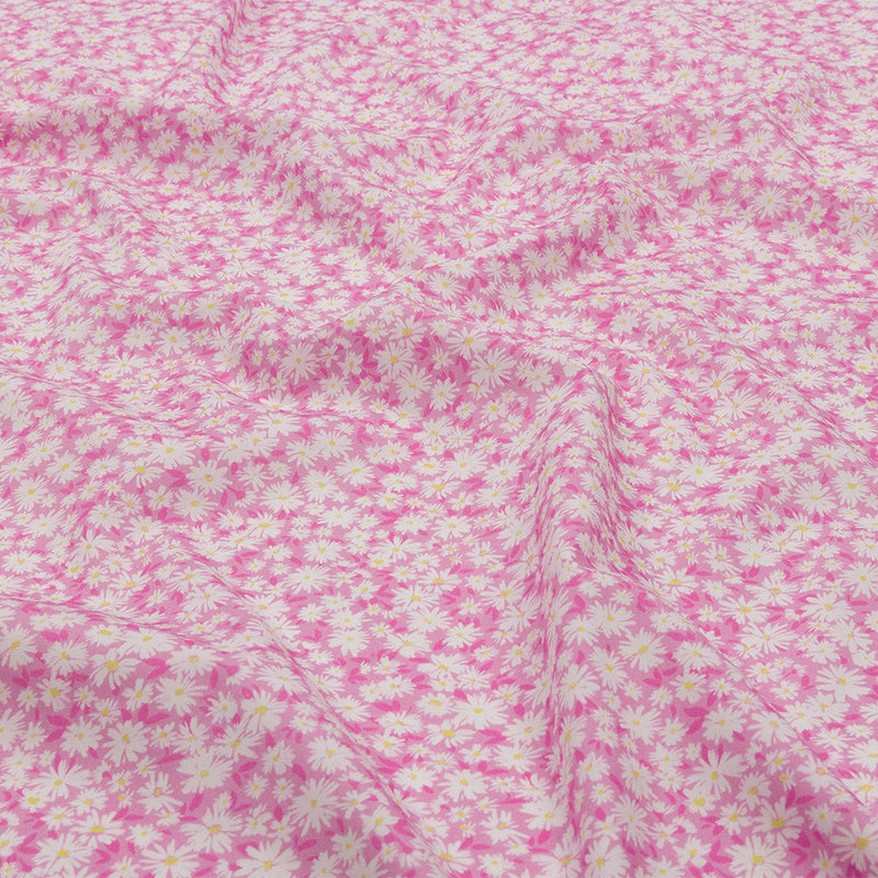 Cotton Poplin - Pink and White Floral - Sunday in the Park Print - Mood Exclusive Secret Garden Collection
