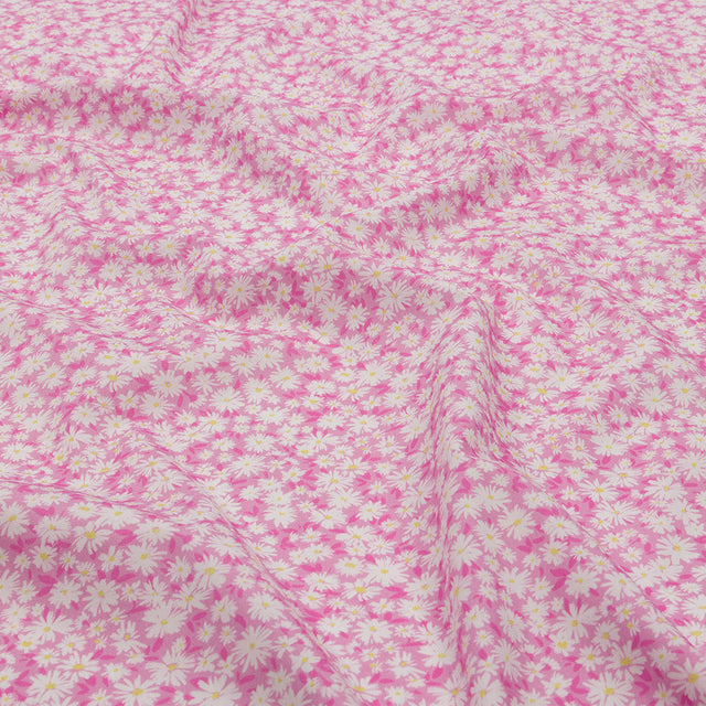 Cotton Poplin - Pink and White Floral - Sunday in the Park Print - Mood Exclusive Secret Garden Collection