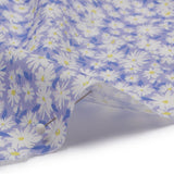 Cotton Poplin - Periwinkle and White Floral - Sunday in the Park Print - Mood Exclusive Secret Garden Collection