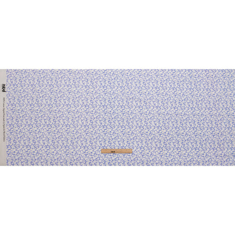 Cotton Poplin - Periwinkle and White Floral - Sunday in the Park Print - Mood Exclusive Secret Garden Collection