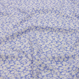Cotton Poplin - Periwinkle and White Floral - Sunday in the Park Print - Mood Exclusive Secret Garden Collection