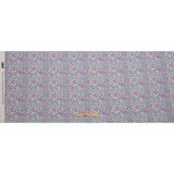 Cotton Poplin - Blue and Pink Floral - Springtime Saunter Print - Mood Exclusive Secret Garden Collection