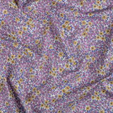 Cotton Poplin - Pink and Yellow Floral - Springtime Saunter Print - Mood Exclusive Secret Garden Collection