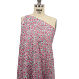 Cotton Poplin - Pink Floral - Botanical Stroll Print - Mood Exclusive Secret Garden Collection