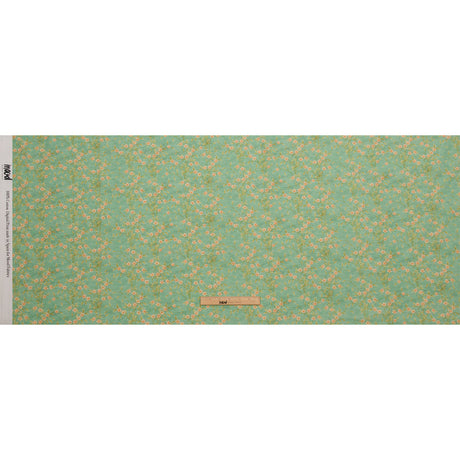 Cotton Poplin - Green and Cream Floral - Flora's Crown Print - Mood Exclusive Secret Garden Collection