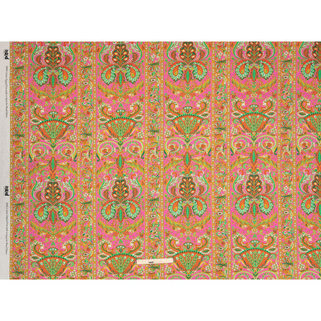Cotton Voile - Pink Floral Paisley Stripes - Locust Lily Print - Mood Exclusive Gisele Collection
