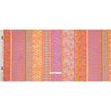 Cotton Voile - Pink and Orange Floral Stripes - Darling Clementine Print - Mood Exclusive Gisele Collection
