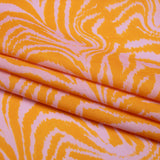 Cotton Voile - Pink and Orange Animal Stripes - Saffron River Print - Mood Exclusive Gisele Collection