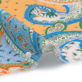 Cotton Voile - Green and Orange Paisley - Dragonfly Inn Print - Mood Exclusive Gisele Collection
