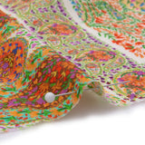Cotton Voile Panel - Cream Paisley Squares - Laputa's Groundkeeper Print - Mood Exclusive Gisele Collection