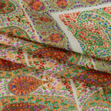 Sustainable Viscose Crepe Panel - Cream Paisley Squares - Laputa's Groundkeeper Print - Mood Exclusive Gisele Collection