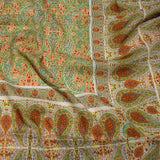 Sustainable Viscose Crepe Panel - Cream Paisley Squares - Laputa's Groundkeeper Print - Mood Exclusive Gisele Collection
