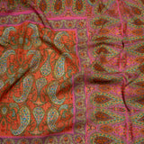 Sustainable Viscose Crepe Panel - Pink Paisley Squares - Laputa's Groundkeeper Print - Mood Exclusive Gisele Collection