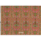 Viscose and Linen Woven - Pink Floral Paisley Stripes - Locust Lily Print - Mood Exclusive Gisele Collection