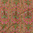 Viscose and Linen Woven - Pink Floral Paisley Stripes - Locust Lily Print - Mood Exclusive Gisele Collection