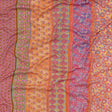 Viscose and Linen Woven - Pink and Orange Floral Stripes - Darling Clementine Print - Mood Exclusive Gisele Collection