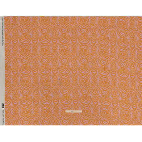 Viscose and Linen Woven - Pink and Orange Animal Stripes - Saffron River Print - Mood Exclusive Gisele Collection