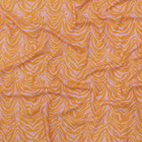 Viscose and Linen Woven - Pink and Orange Animal Stripes - Saffron River Print - Mood Exclusive Gisele Collection