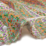 Viscose and Linen Woven Panel - Cream Paisley Squares - Laputa's Groundkeeper Print - Mood Exclusive Gisele Collection