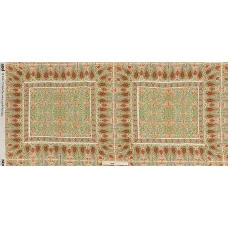 Viscose and Linen Woven Panel - Cream Paisley Squares - Laputa's Groundkeeper Print - Mood Exclusive Gisele Collection