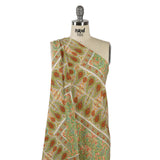 Viscose and Linen Woven Panel - Cream Paisley Squares - Laputa's Groundkeeper Print - Mood Exclusive Gisele Collection