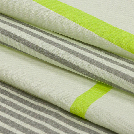 Linen and Rayon Woven Panel - Gray and Lime Concentric Squares - On the Rocks Print - Mood Exclusive Palm Beach Collection