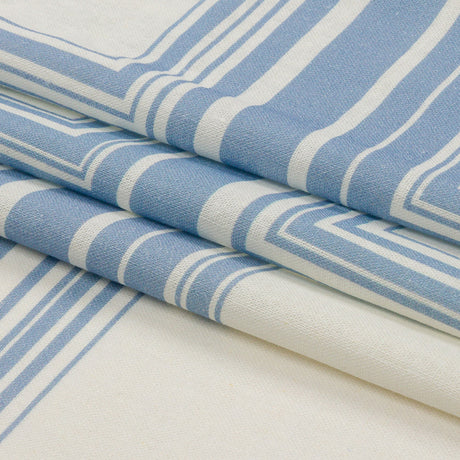 Linen and Rayon Woven Panel - Light Blue and White Squares - Sail Away Print - Mood Exclusive Palm Beach Collection