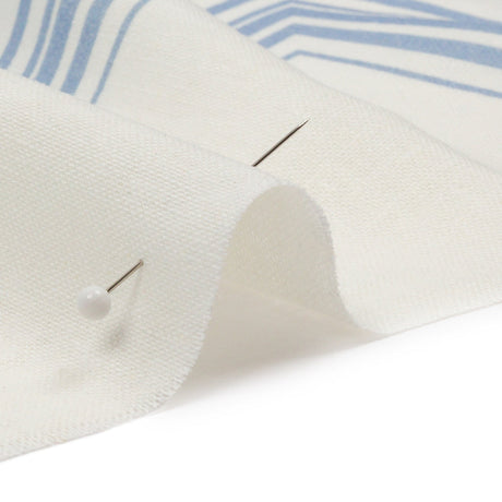Linen and Rayon Woven Panel - Light Blue and White Squares - Sail Away Print - Mood Exclusive Palm Beach Collection